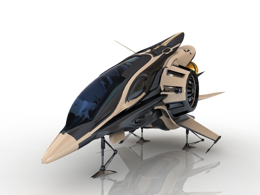 fantástico nave espacial lua estrelas voar 3dspaceship foguete 3drocket tiroteio robô navio 3d print model - Mito3D