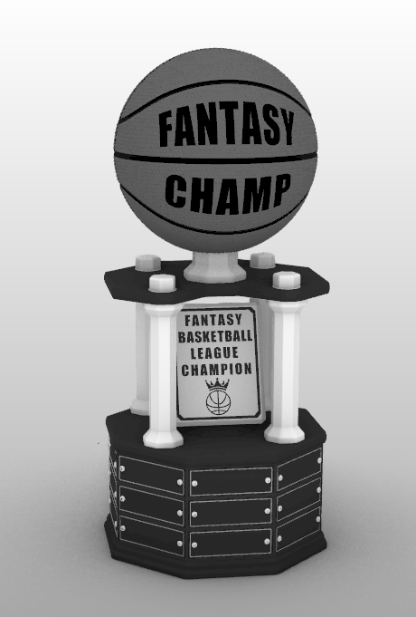 fantaisie basketball trophée football stl 3D print model - Mito3D