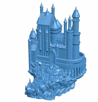 fantasy castle 3d model 3d print model - Mito3D