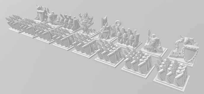 fantasia scacchi impostato gioco rpg armatura guerra tavolo miniatura guerriero 6mm 3d print model - Mito3D