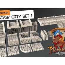 fantezi şehir ayarlayın oyun dnd dungeons ejderhalar arazi wargame 3d print model - Mito3D