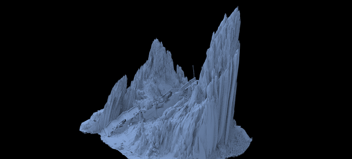 fantasía acantilados pasarela 2 rock rocas Roca acantilado montar montaña musgo mosy snow arena Desierto bosque naturaleza ambiente cubierto planta maceta exterior paisaje 3d print model - Mito3D