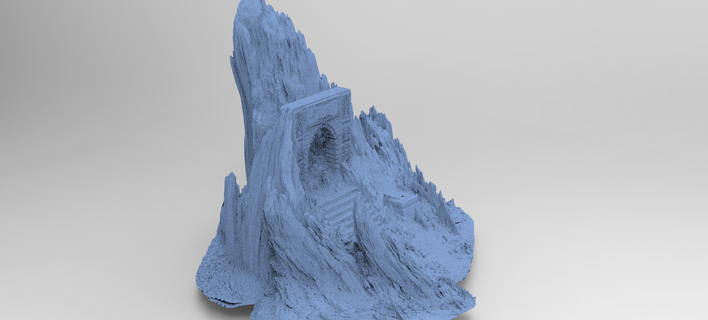 fantasía acantilados pasarela 3 rock rocas Roca acantilado montar montaña musgo mosy snow arena Desierto bosque naturaleza ambiente cubierto planta maceta exterior paisaje 3d print model - Mito3D