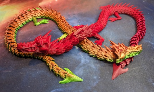 fantasy dragon dragon articulated fantasy build place  3d print model - Mito3D