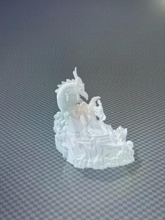 fantezi Ejderha sihirbaz Sanat heykel heykelcik 3d print model - Mito3D