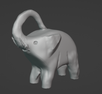 fantasia elefante animal desenho animado uivando estátua 3d print model - Mito3D