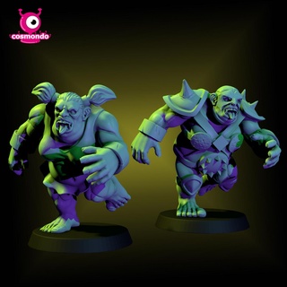 fantasy football ogre + masked amazon human teams Game blood bowl lines thrower catcher blitzer female big guy 3d print model - Mito3D