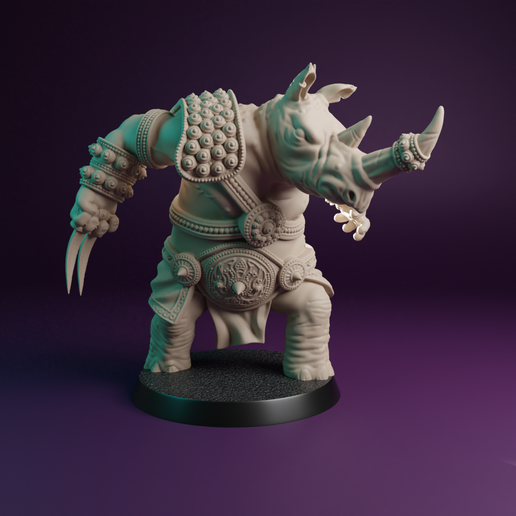 fantaisie Football rhinocéros ogre 3D print model - Mito3D