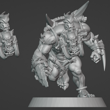 fantasy football savage orc blitzer 01 game orcs wild berserk frenzy 32mm primitive tabletop boardgame blood bowl 3d print model - Mito3D