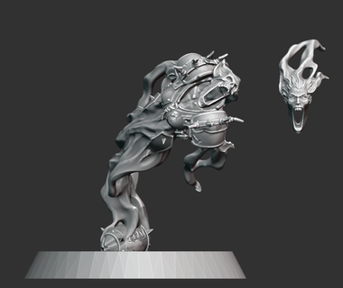 fantasy football wraith 02 board game tabletop 32mm undead necromancy monster horror ghost spectre banshee 3d print model - Mito3D