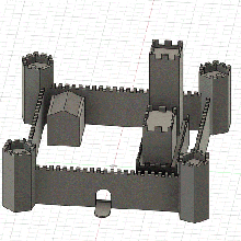 fantasy fortress architecture castle 3d print model - Mito3D