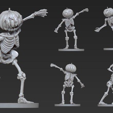fantezi insan iskelet ölümsüz 3d yazdırılabilir cadılar bayramı versiyon 3d print model - Mito3D