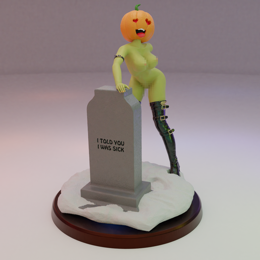 fantasia monstro menina Jacqueline o' lanterna nsfw arte jack lantern Bruxas abóbora 3D print model - Mito3D