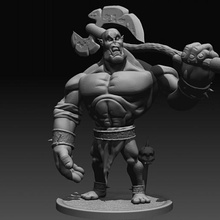 fantasy orc miniature miniatures tabletop axe game painting toy sculpture creature art figurines 3d print model - Mito3D