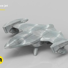 fantasia espaço jet a arte o universo brinquedo navio divertido rápido 3d print model - Mito3D