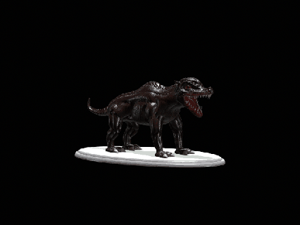 fantasia statua demoniaco cane scifi animale demone sla lotr Wow Guerre stellari inferno Satana corpo anello antico resina figurine Drago gioco 3d print model - Mito3D