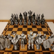 fantasia stile di scacchi gioco multicolor giochi da tavolo doppia estrusione doppio colore 3d print model - Mito3D