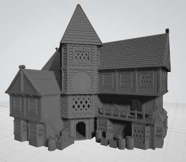 fantezi meyhane 2 28mm arazi 32mm Cikkirock Zindanlar ejderhalar ev minyatür yol bulucu manzara savaş oyunları Warhammer binalar yapılar mimari 3d print model - Mito3D