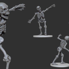 fantasia non morti umano scheletro 3d stampa 3d print model - Mito3D