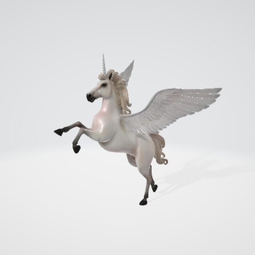 fantasia unicorno modello ufo arte giocattolo Basso poli fansia 3D print model - Mito3D