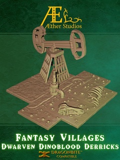 fantaisie villages dinoblood derricks éther studios minis donjons dragons nain table rpg soutenir accessoires 3d print model - Mito3D