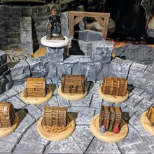 fantasy wargame terrain - treasure tokens game toy warhammer quest wargaming token miniature heroquest frostgrave chest 28mm 3d print model - Mito3D