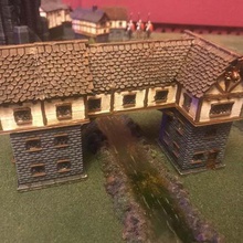 fantasy wargames Haus über den Fluss 15mm Spiel Spiele wargame Gelände dnd Gebäude 40mm Lüfter 28 3d print model - Mito3D