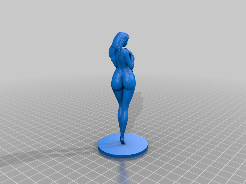 fantaisie guerrier fille base art 3D print model - Mito3D