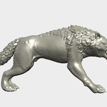 fantasia de lobo a arte besta canino carnivora 3d print model - Mito3D