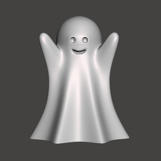 fantômes Jeu fantôme Halloween art pop conception feuille amusement jouet figurine 3d print model - Mito3D