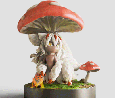 faputa -v3 mushroom base - made abyss -retsujitsu ougonkyou- golden city scorching sun fan art 3d model anime retsujitsu ougonkyou toy riko action figure reg 3d print model - Mito3D