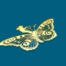 farfalla la joyería mariposa el colgante impresión 3d modelo de oro plata 3d print model - Mito3D