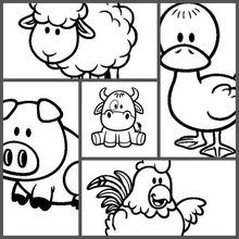farm animals cutters markers marker cut pig cow sheep hen duck piggy 3d print model - Mito3D