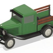 Bauernhof LKW stl Harz 3d printing Rahmen Modell Wagen Ford 1932 klassisch Jahrgang Gebäude Fenster drucken 3d print model - Mito3D