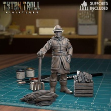 agriculteur 05 pre supported Jeu dnd miniature minis mini donjons dragons 32mm tytantroll miniatures Patreon Masculin fantaisie 3d print model - Mito3D