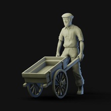 farmer cart art farm worker 3d print model - Mito3D
