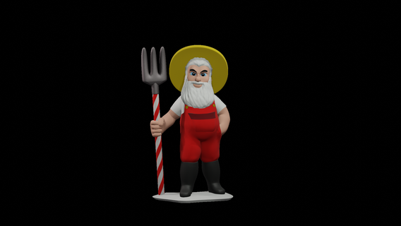 farmer claus Game christmas santa 3d print model - Mito3D