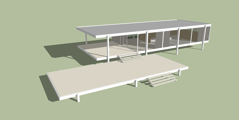 farnsworth casa migas mvdr arquitectura residencia residencial 3d print model - Mito3D