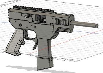 farroupilha v10 pistola giocattolo puntello 3d2a 3d print model - Mito3D
