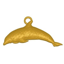 moda decoração orelha bilhete chaveiro golfinho bugiganga colar pingente key keeper d 04 3d print cnc peixe namorada atenção prata decorativo 3d print model - Mito3D