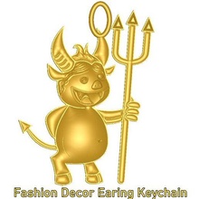 fashion decor earing tiket keychain imp hell keyring trinket necklace pendant key-keeper d-04 3d-print cnc inp girlfriend attention keeper-key silver decoration decorative neck jewellery gold jewelry gift gifts 3d print model - Mito3D