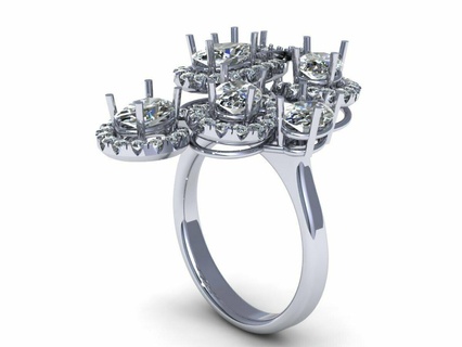 mode diamant femme bague r209 bracelet solitaire bijoux moine Budha or argent engagement mariage goujat imprimable 3d pendentif boucle d'oreille bébé 3d print model - Mito3D