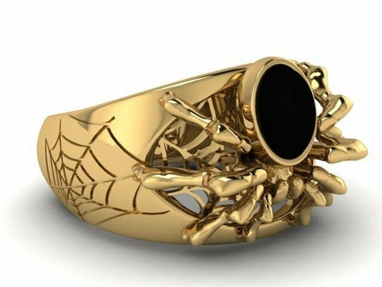 fashion domineering spider ring 3d printable model Jewelry 3dprinted design gold golden jewel jewellery jewelry print printabl printing prototyping silver 3d print model - Mito3D