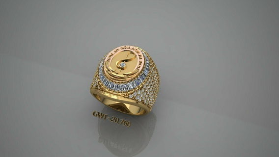 fasion anel ouro prata arte Projeto configuração diamante 3d print model - Mito3D
