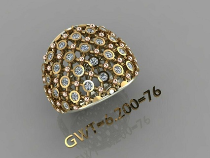 fasion ring gold silver art design setting diamond fasion  3d print model - Mito3D