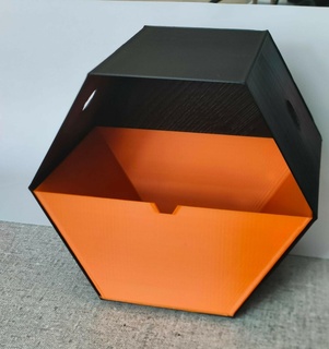 fast print esagonale modulare cassetto organizzatore veloce Stampa nero 3d print model - Mito3D