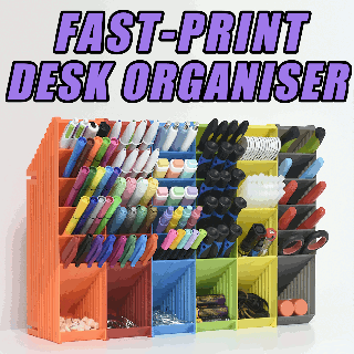 fast print modular escritorio organizador almacenamiento rápido printing impresión organización económico florero 3d print model - Mito3D