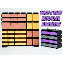 fast print modulare Conservazione cassetto cassetti veloce printing stampa organizzazione organizzatore desktop scrivania modular drawers economico Presto 3d print model - Mito3D
