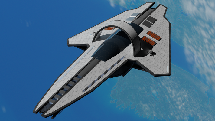 fast attack frigate spaceship space spacecraft aerospace futuristic sci-fi military scifi advanced warship exploration ship orbital 3d print model - Mito3D