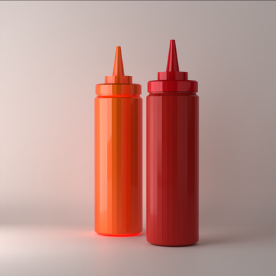 vite aliments ketchup récipient accueil maison restaurant moutarde cuisine poly 3d print model - Mito3D
